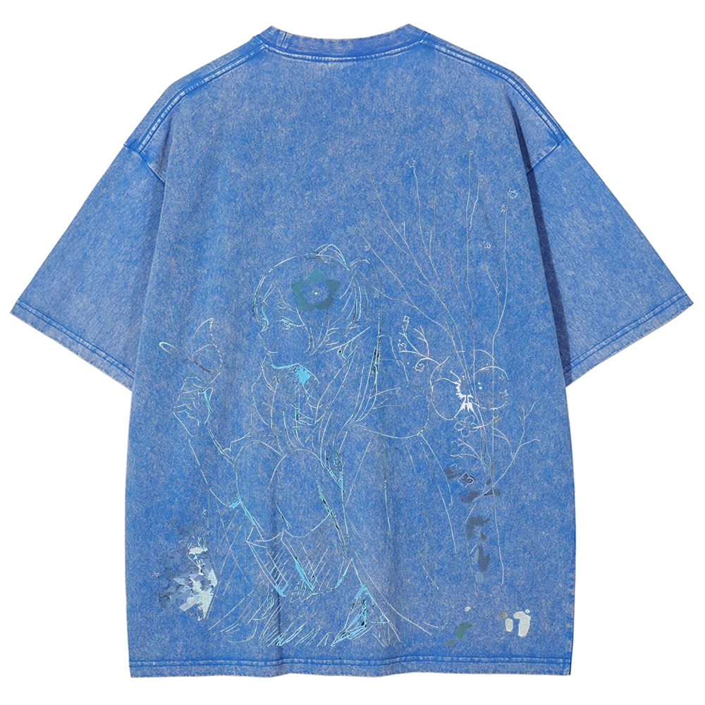 Frieren: Beyond Journey's End Printed Unisex Washed T-Shirt
