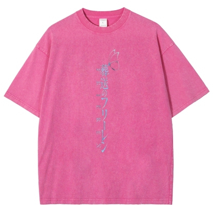 Frieren: Beyond Journey's End Printed Unisex Washed T-Shirt