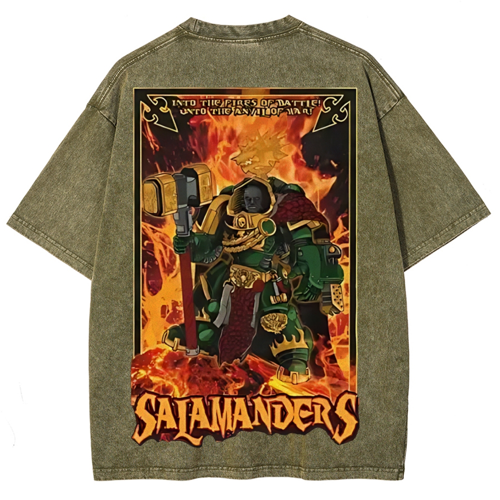  warhammer 40k salamanders Vintage Unisex Washed T-Shirt