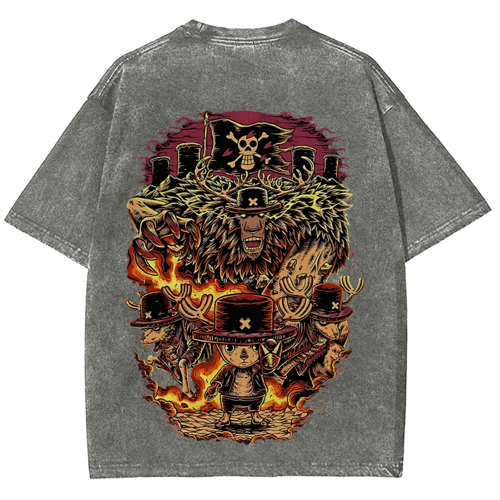 Tony Tony Chopper One Piece  Unisex Washed T-Shirt 