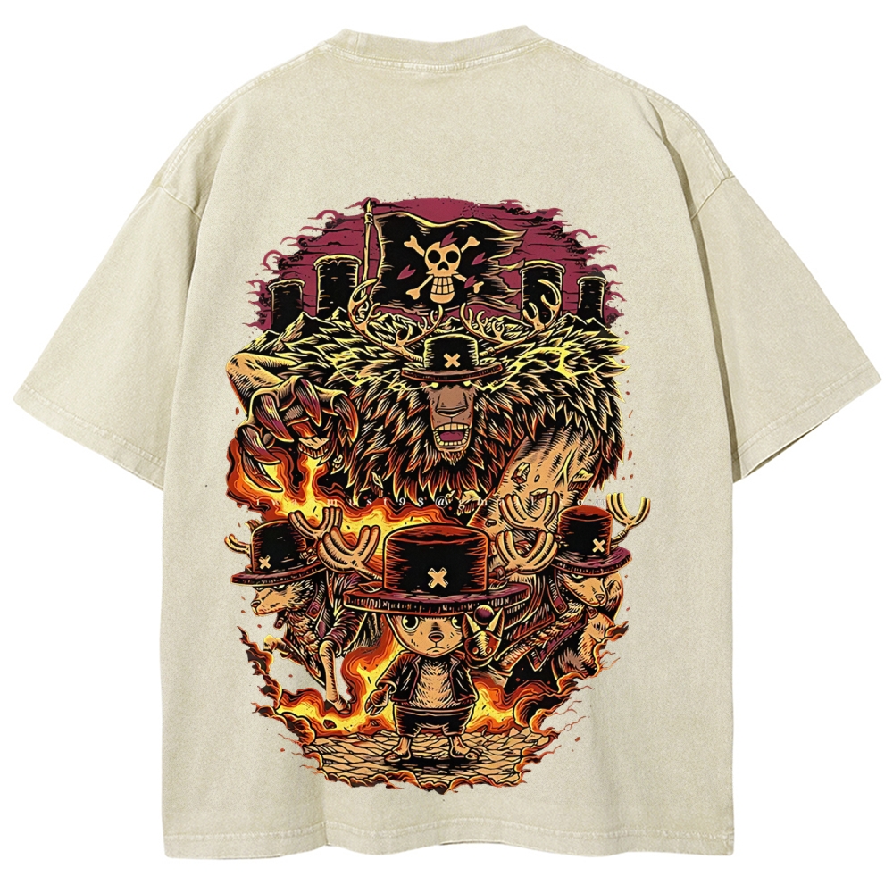 Tony Tony Chopper One Piece  Unisex Washed T-Shirt 