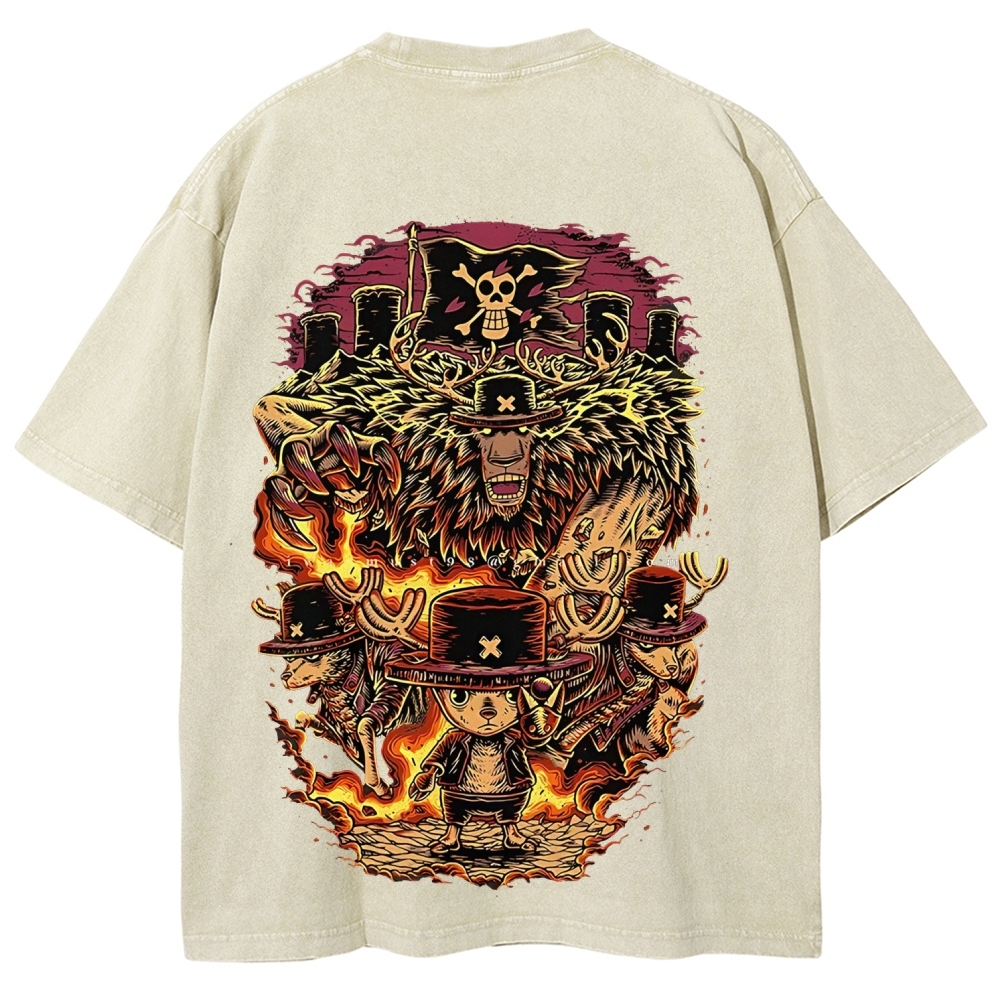 Tony Tony Chopper One Piece  Unisex Washed T-Shirt 