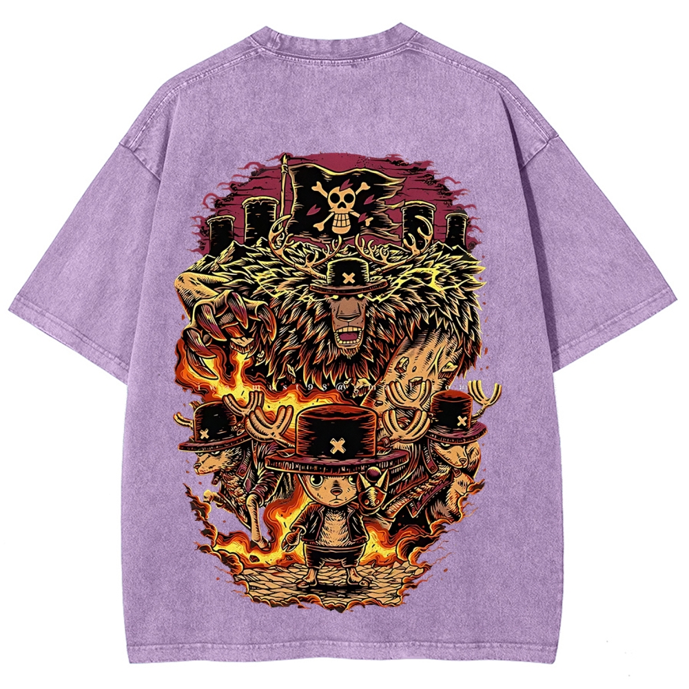 Tony Tony Chopper One Piece  Unisex Washed T-Shirt 