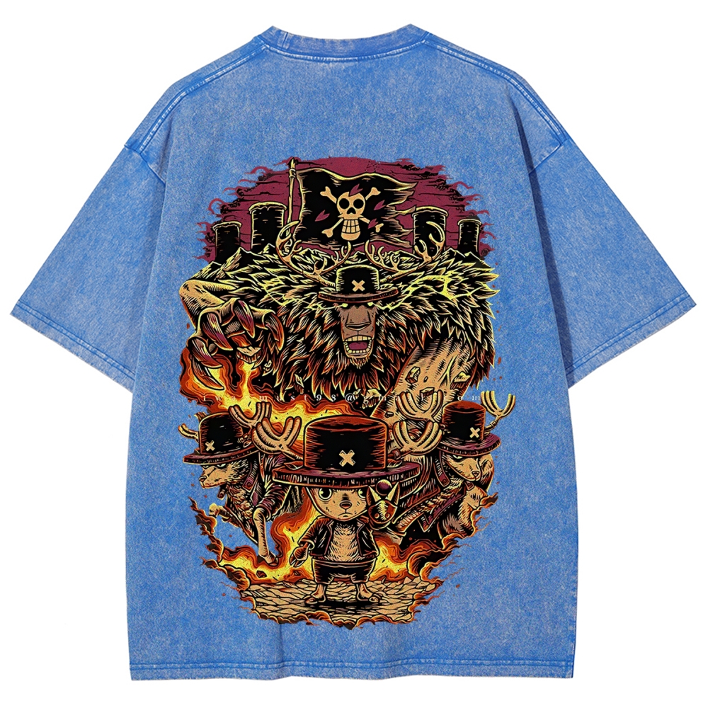 Tony Tony Chopper One Piece  Unisex Washed T-Shirt 