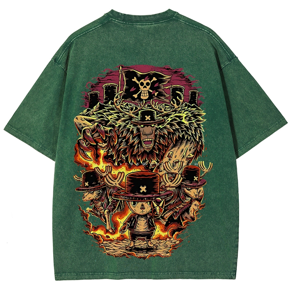Tony Tony Chopper One Piece  Unisex Washed T-Shirt 