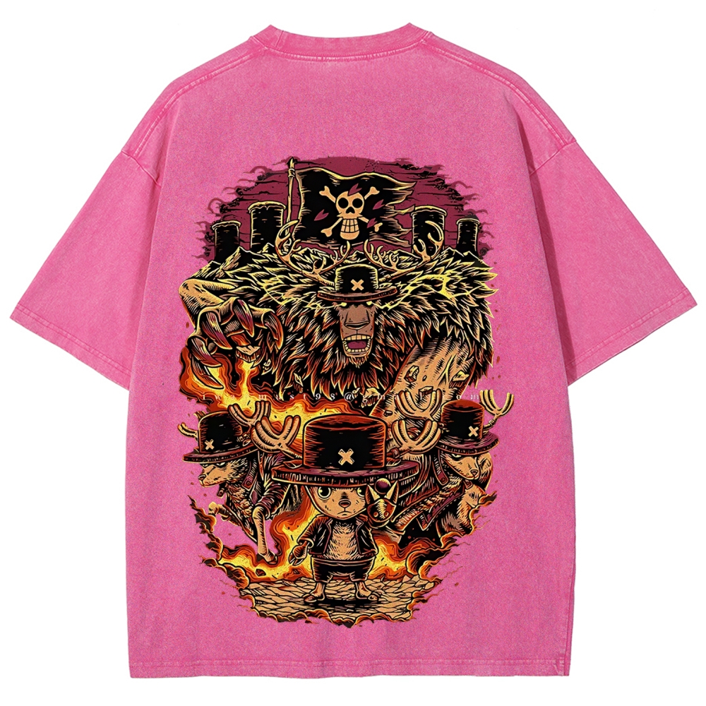 Tony Tony Chopper One Piece  Unisex Washed T-Shirt 