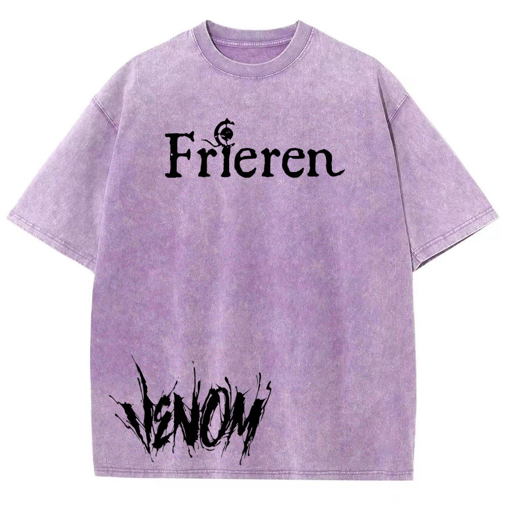 Frieren Venom Printed Unisex Washed T-Shirt
