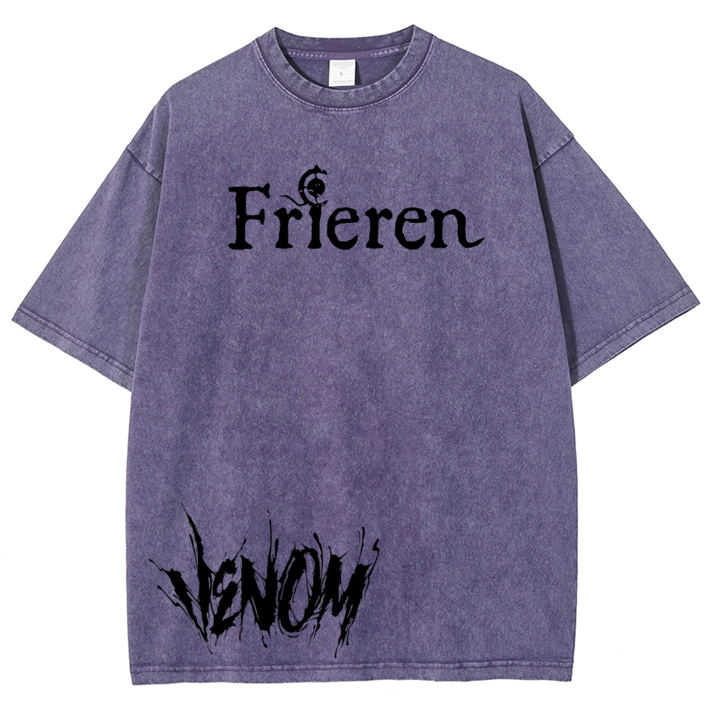 Frieren Venom Printed Unisex Washed T-Shirt
