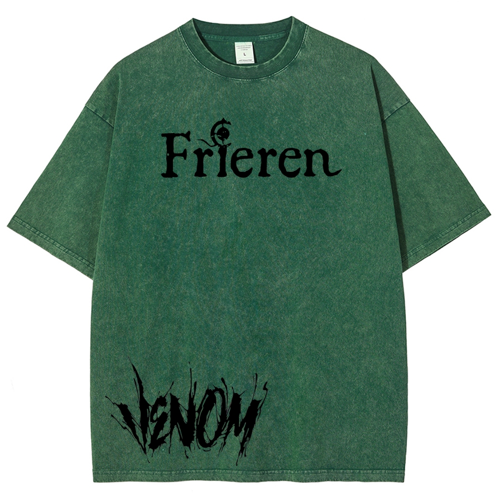 Frieren Venom Printed Unisex Washed T-Shirt