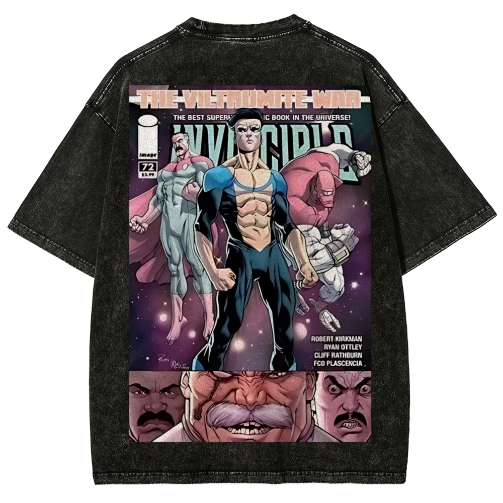 Invincible Printed Unisex Washed T-Shirt