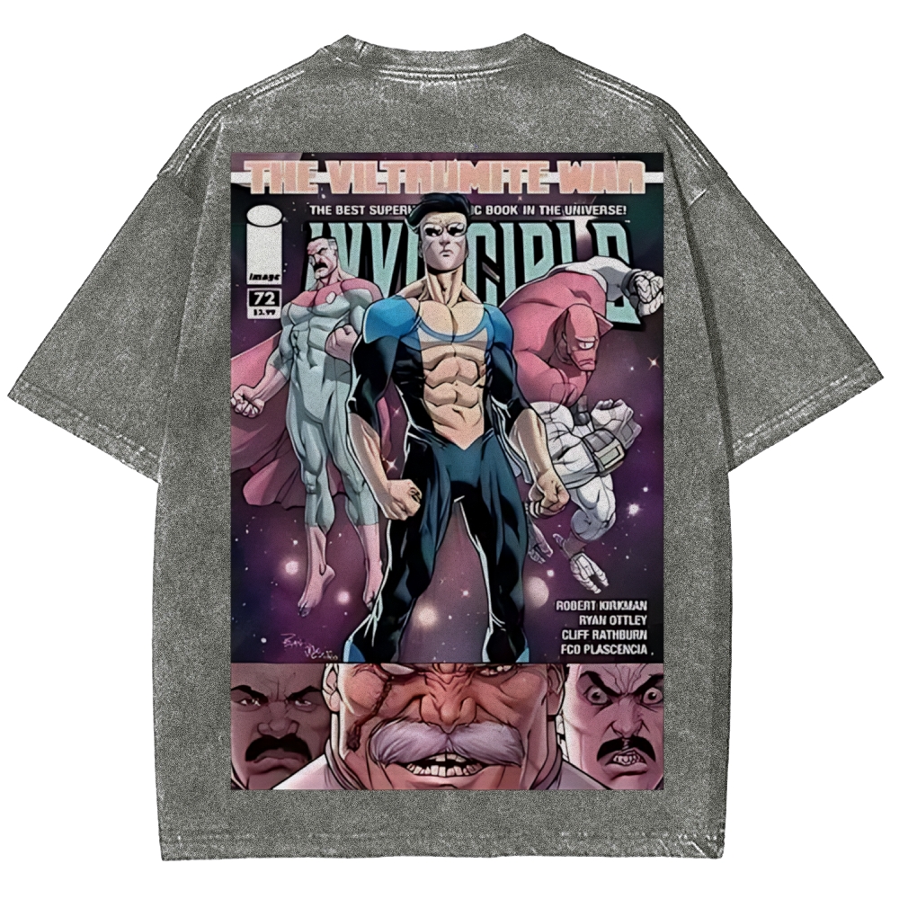 Invincible Printed Unisex Washed T-Shirt