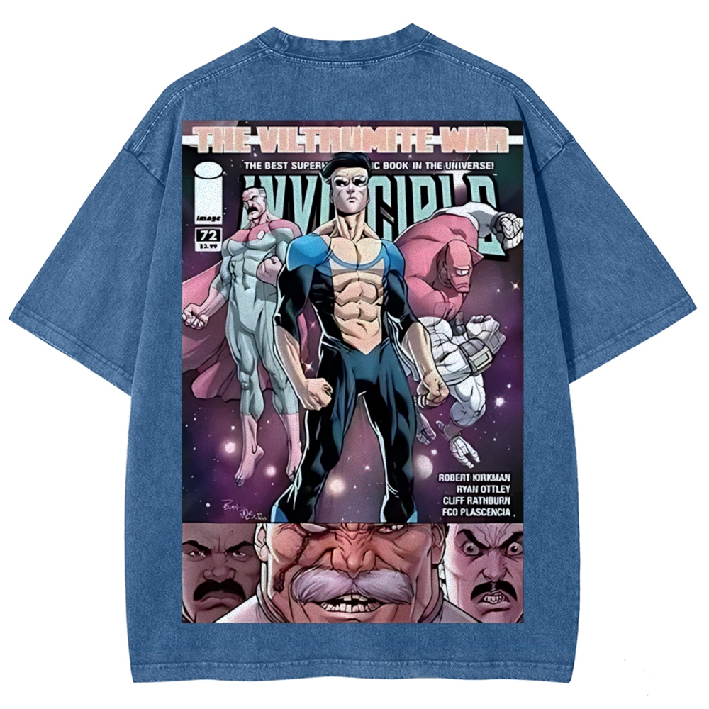 Invincible Printed Unisex Washed T-Shirt