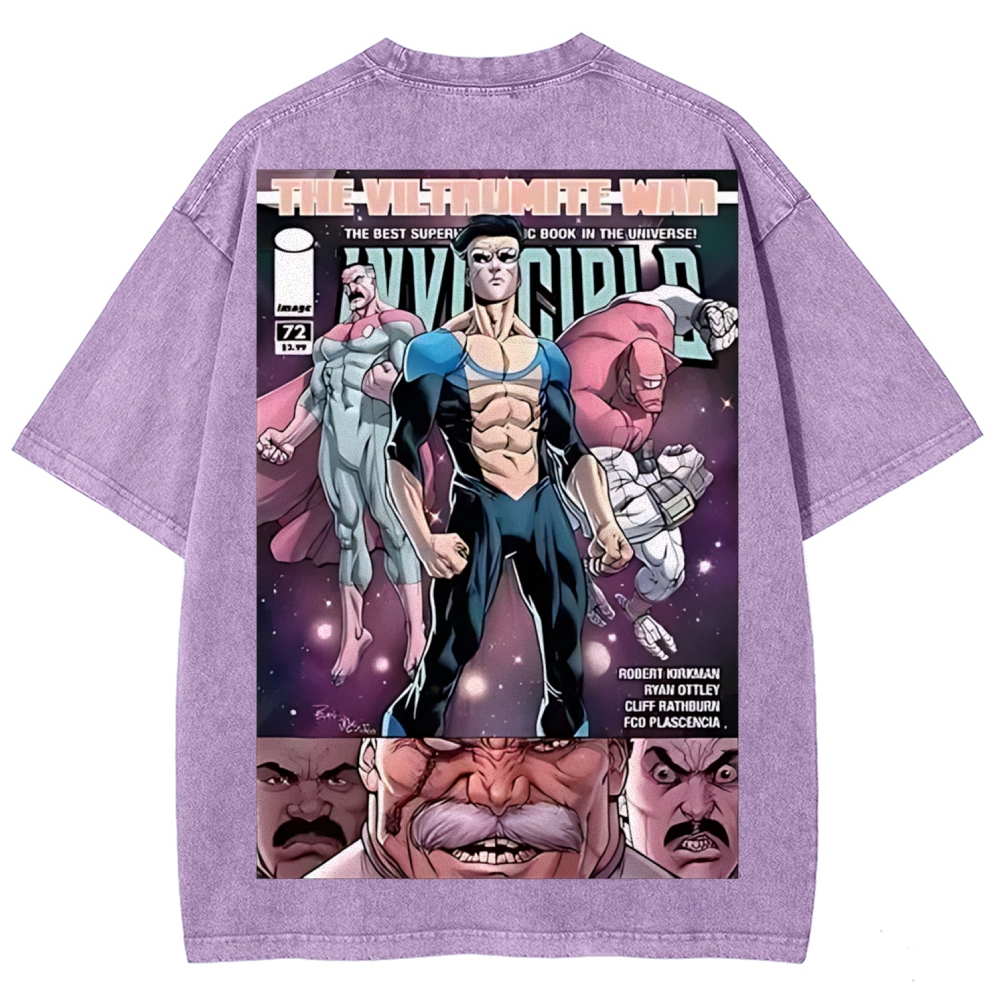 Invincible Printed Unisex Washed T-Shirt