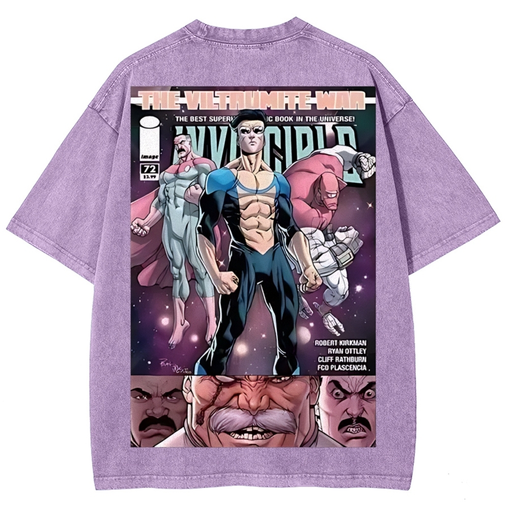 Invincible Printed Unisex Washed T-Shirt