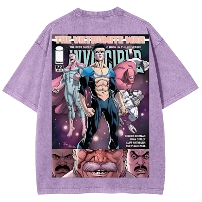 Invincible Printed Unisex Washed T-Shirt