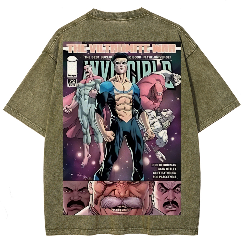 Invincible Printed Unisex Washed T-Shirt