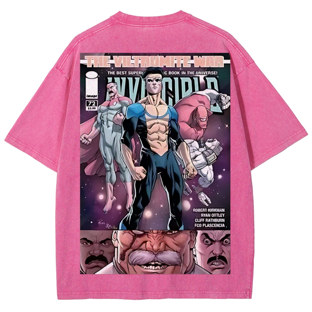 Invincible Printed Unisex Washed T-Shirt