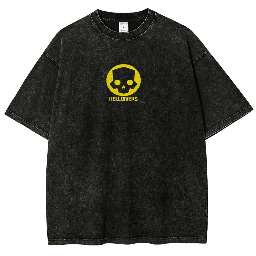 Helldivers 2 Printed Unisex Washed T-Shirt