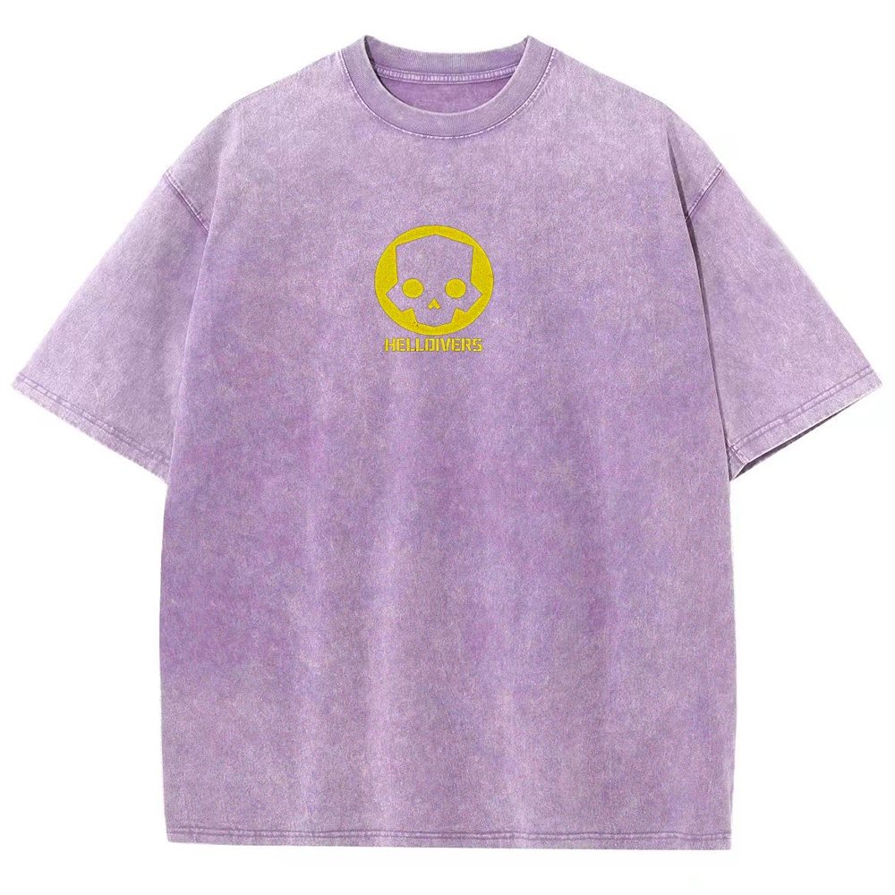 Helldivers 2 Printed Unisex Washed T-Shirt