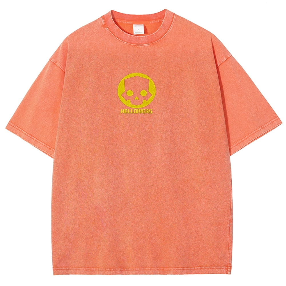 Helldivers 2 Printed Unisex Washed T-Shirt