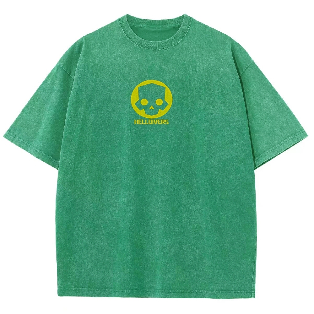 Helldivers 2 Printed Unisex Washed T-Shirt