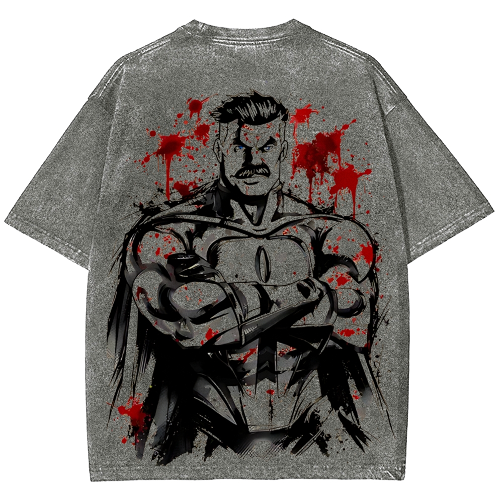 Omni-Man Invincible Printed Unisex Washed T-Shirt