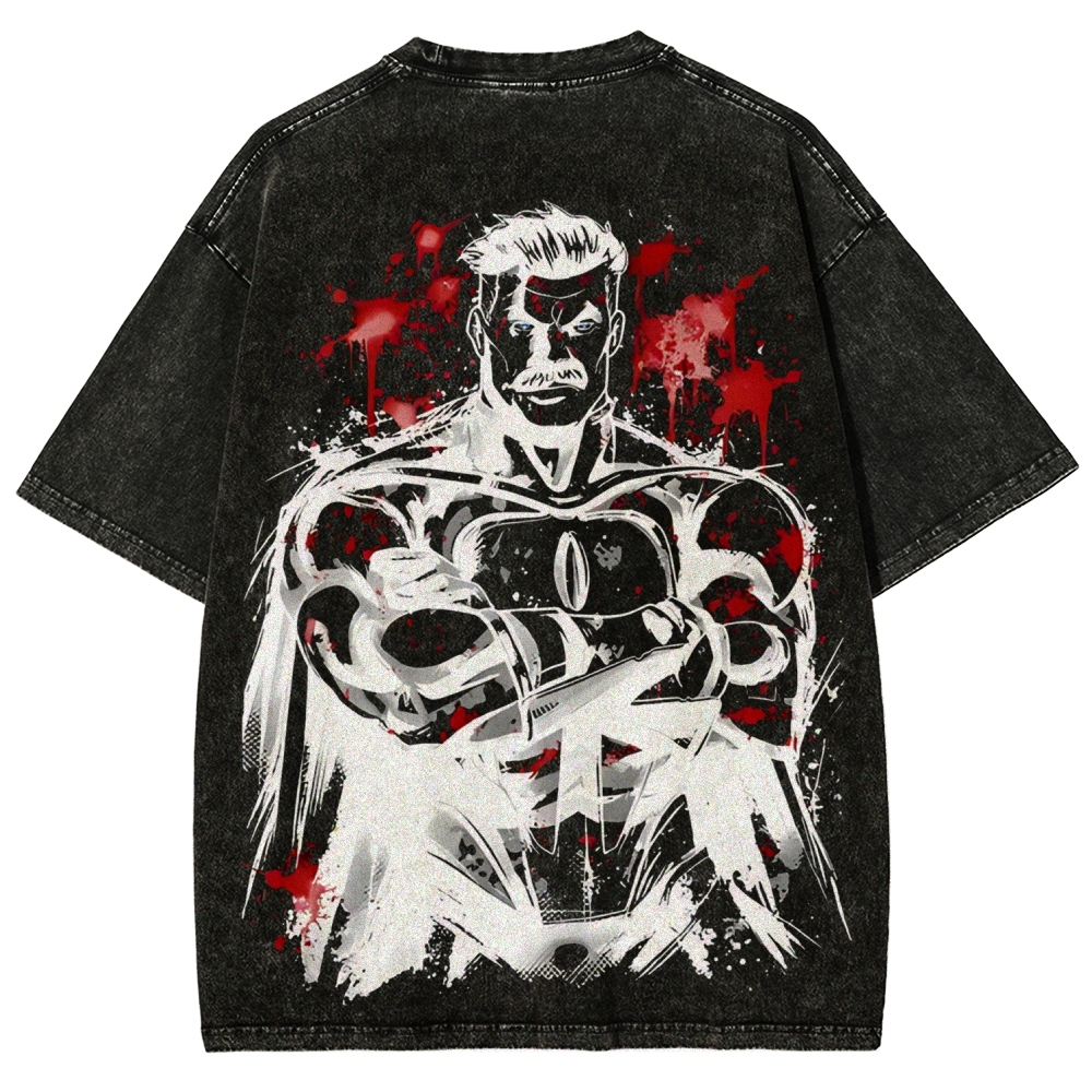 Omni-Man Invincible Printed Unisex Washed T-Shirt