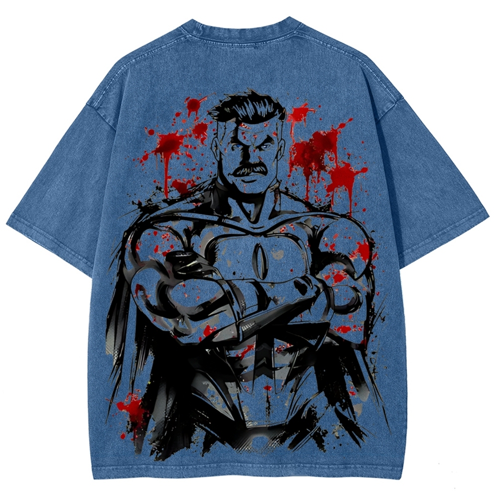 Omni-Man Invincible Printed Unisex Washed T-Shirt