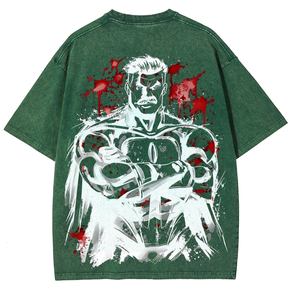 Omni-Man Invincible Printed Unisex Washed T-Shirt