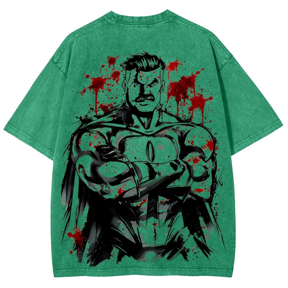 Omni-Man Invincible Printed Unisex Washed T-Shirt