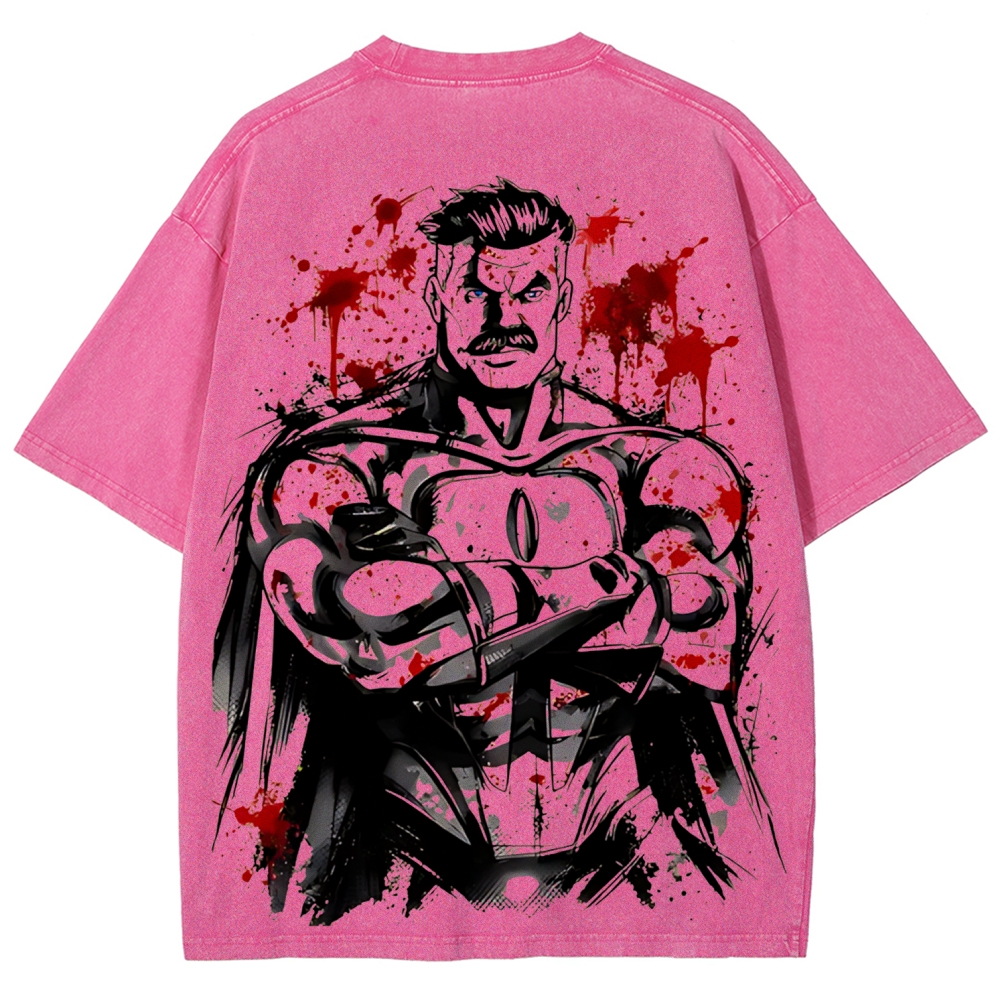 Omni-Man Invincible Printed Unisex Washed T-Shirt