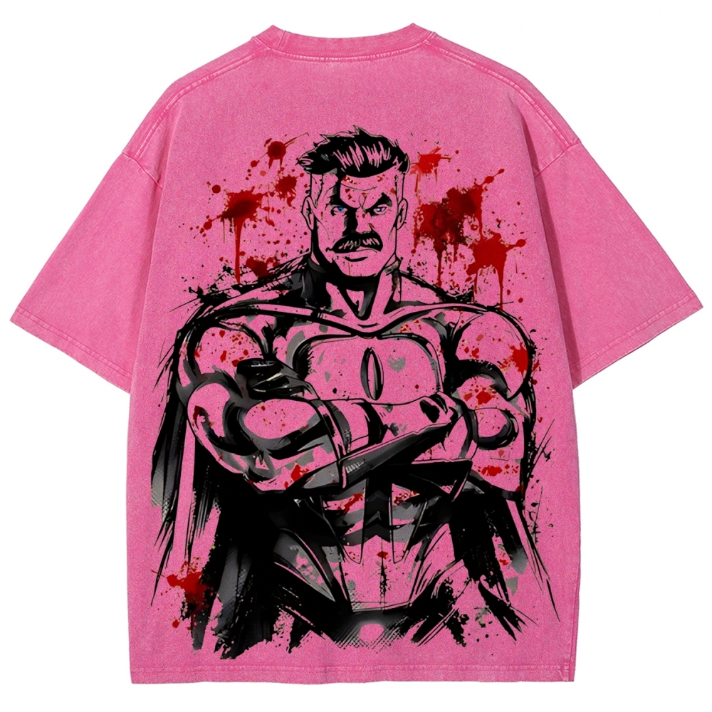 Omni-Man Invincible Printed Unisex Washed T-Shirt