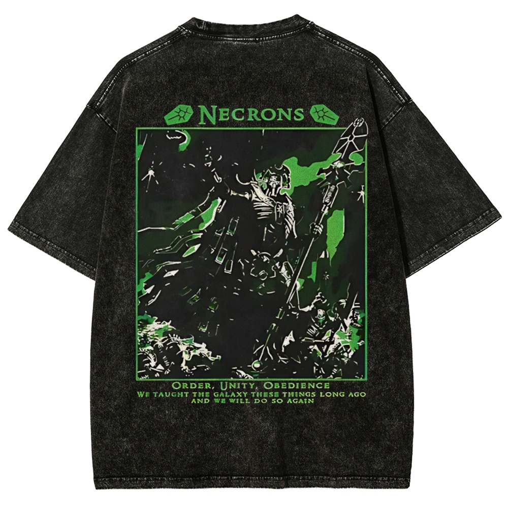 Warhammer 40K Necron Printed Unisex Washed T-Shirt