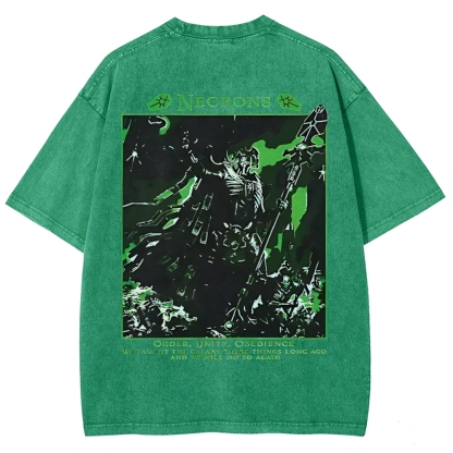 Warhammer 40K Necron Printed Unisex Washed T-Shirt