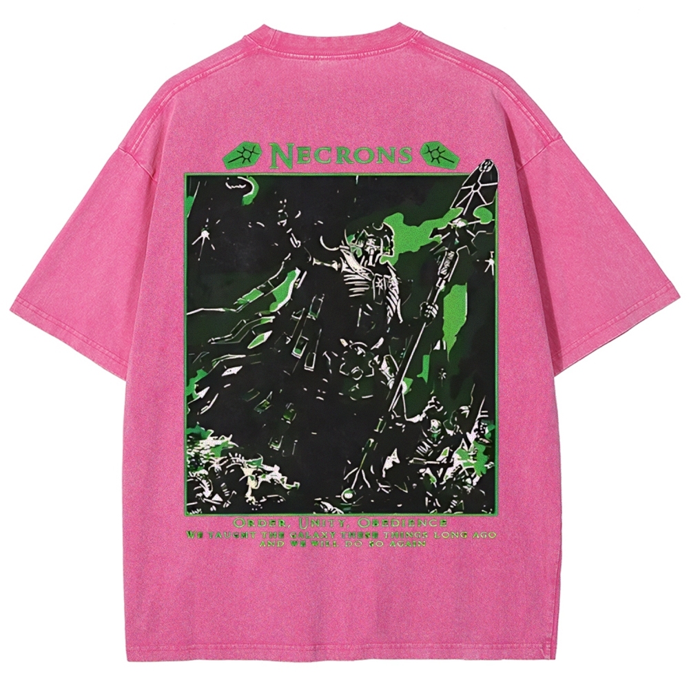 Warhammer 40K Necron Printed Unisex Washed T-Shirt