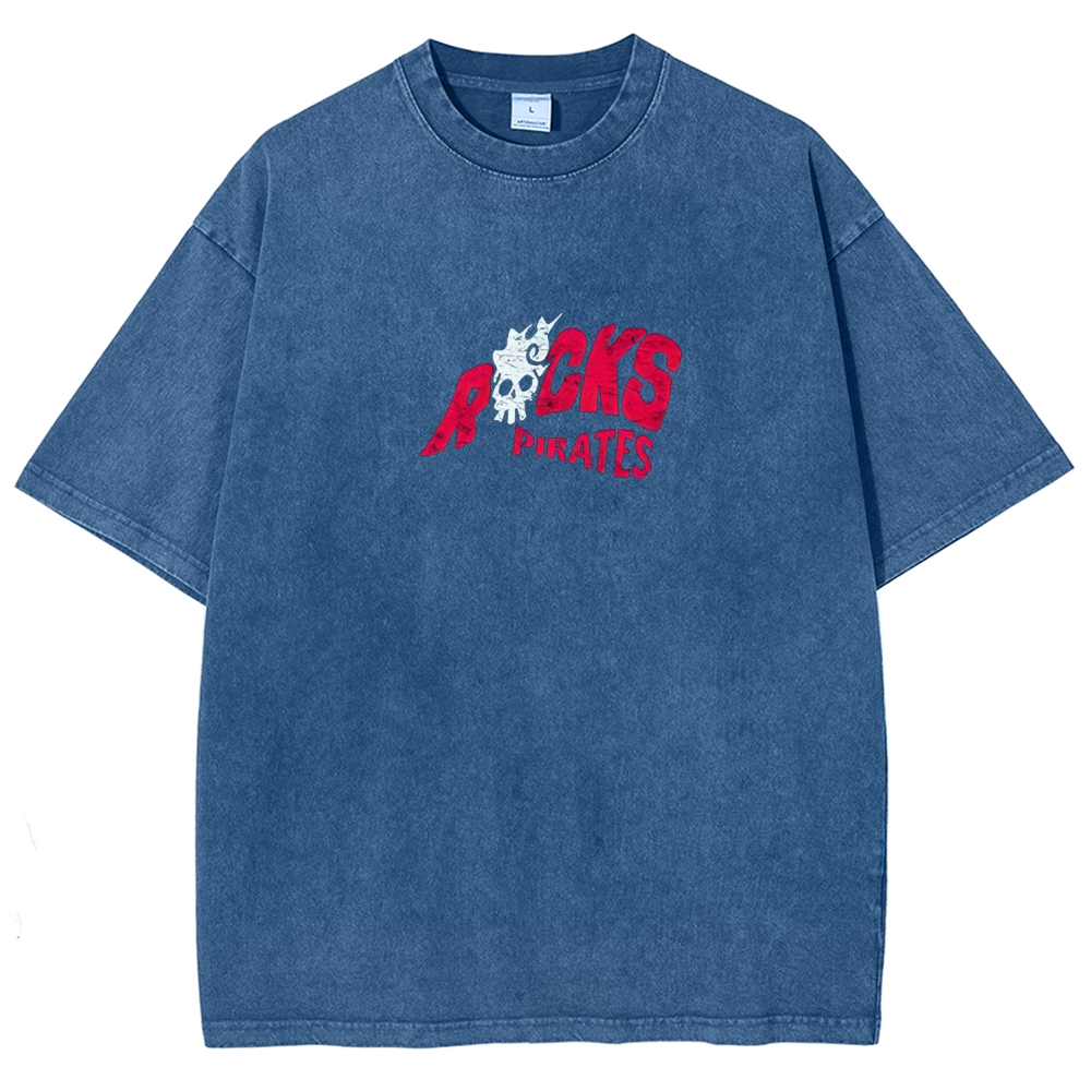 One Piece Rocks D. Xebec Printed Unisex Washed T-Shirt