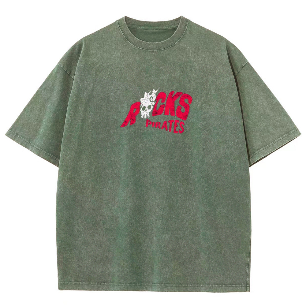 One Piece Rocks D. Xebec Printed Unisex Washed T-Shirt
