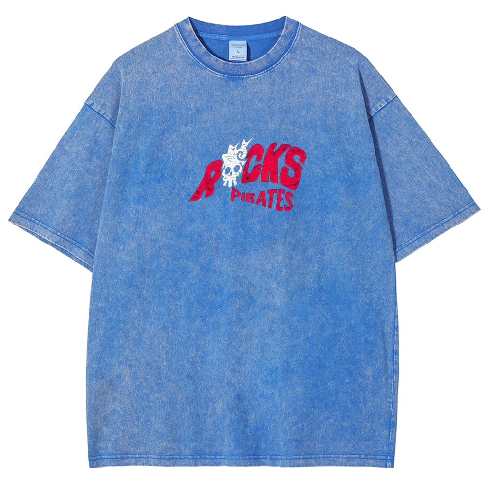 One Piece Rocks D. Xebec Printed Unisex Washed T-Shirt