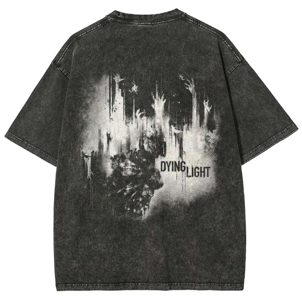 Dying Light Printed Unisex Washed T-Shirt
