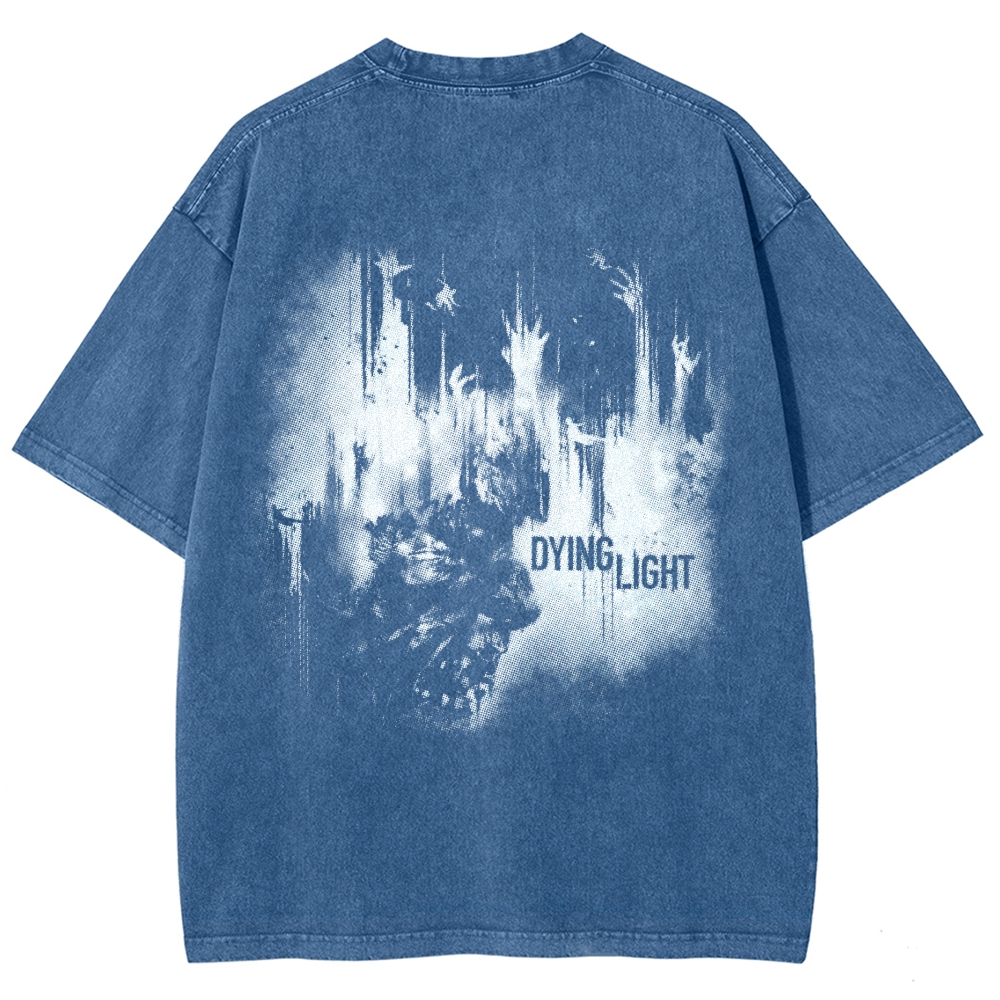 Dying Light Printed Unisex Washed T-Shirt