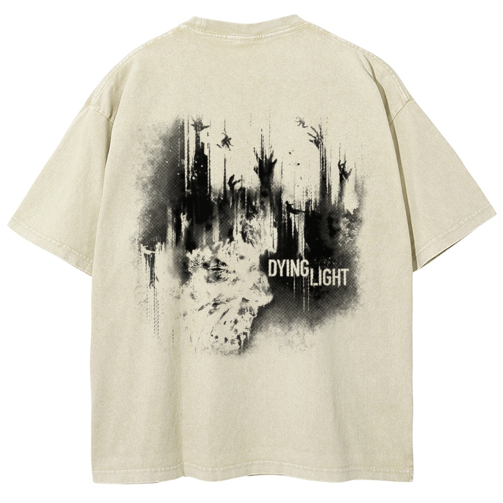 Dying Light Printed Unisex Washed T-Shirt