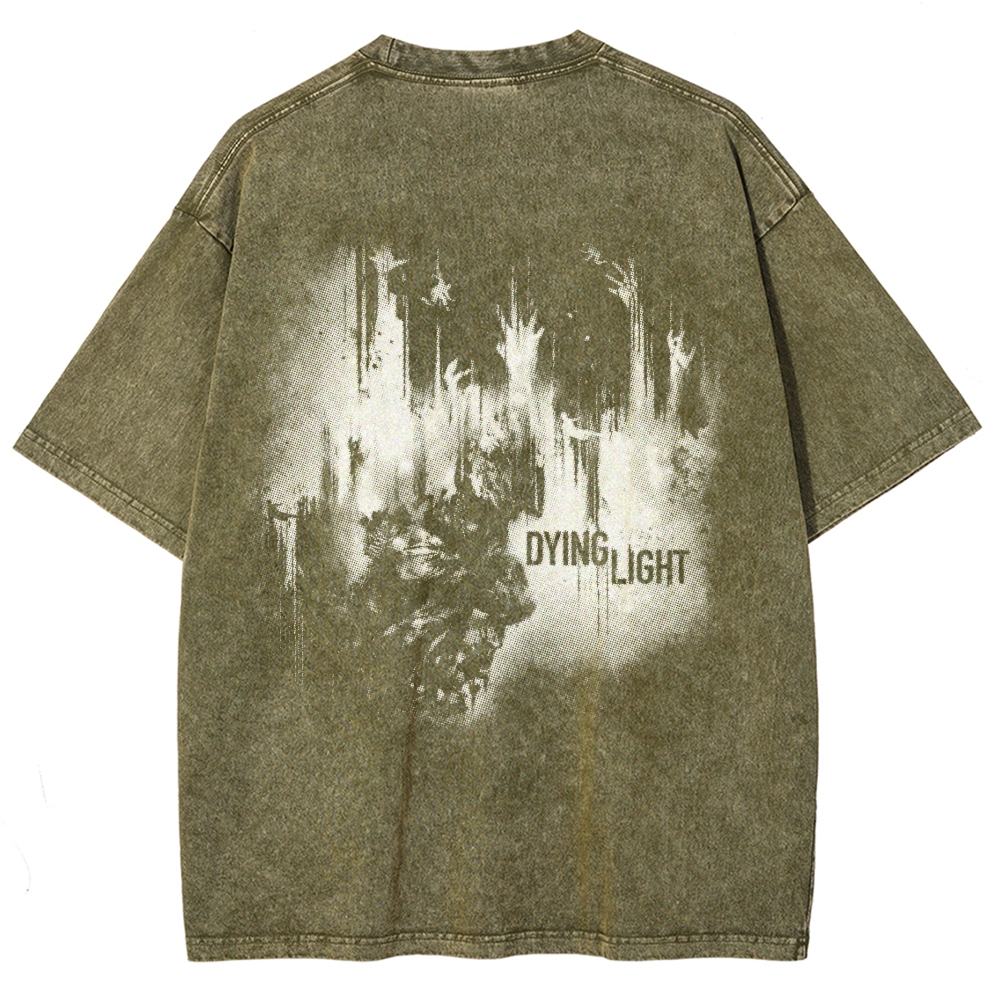 Dying Light Printed Unisex Washed T-Shirt