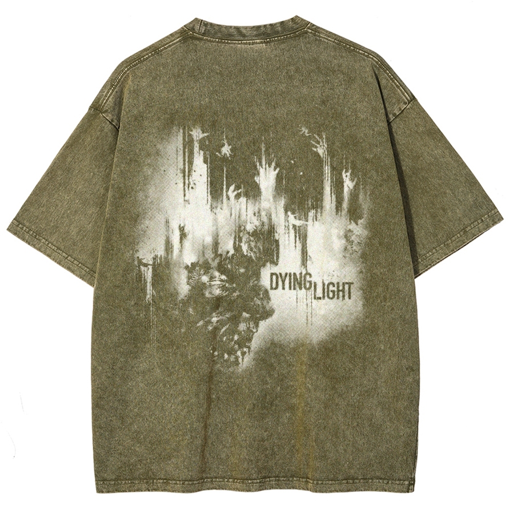Dying Light Printed Unisex Washed T-Shirt