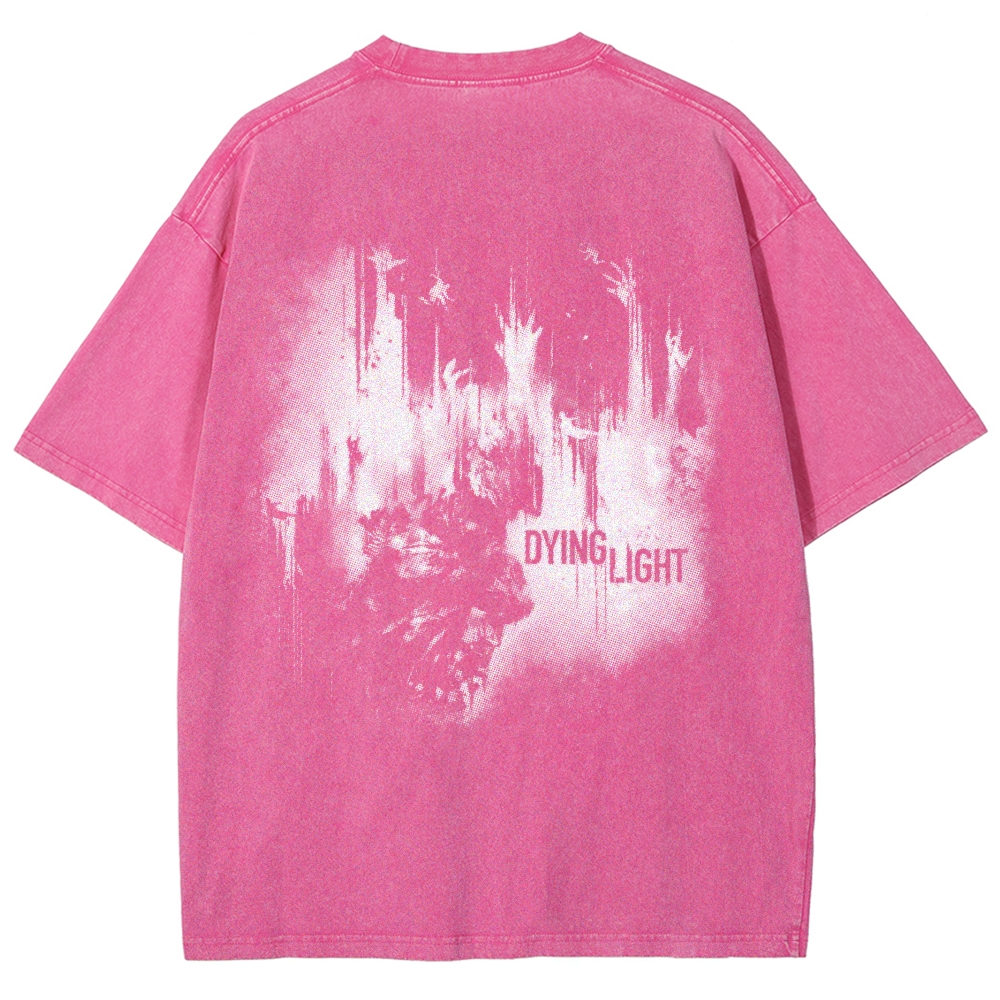 Dying Light Printed Unisex Washed T-Shirt