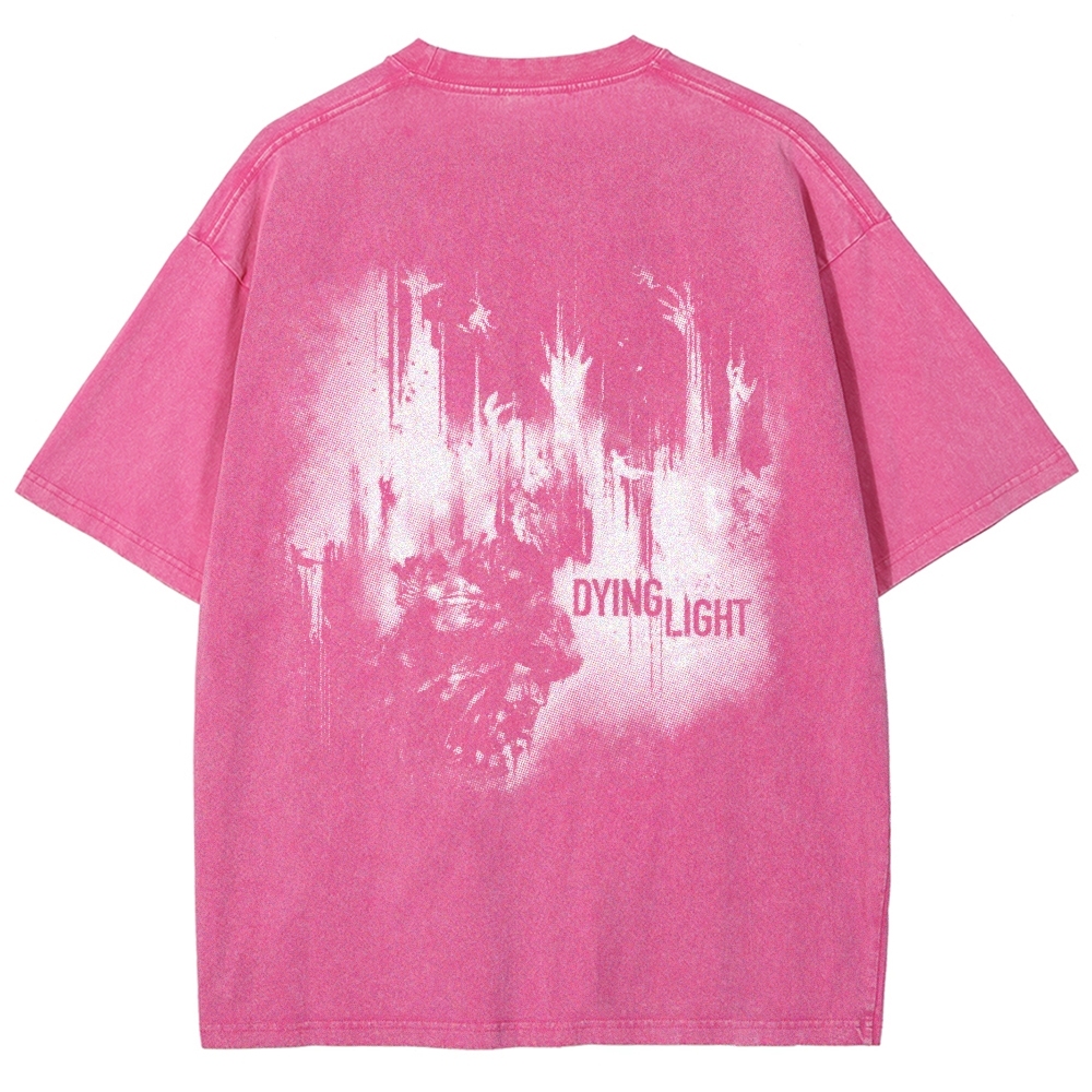 Dying Light Printed Unisex Washed T-Shirt