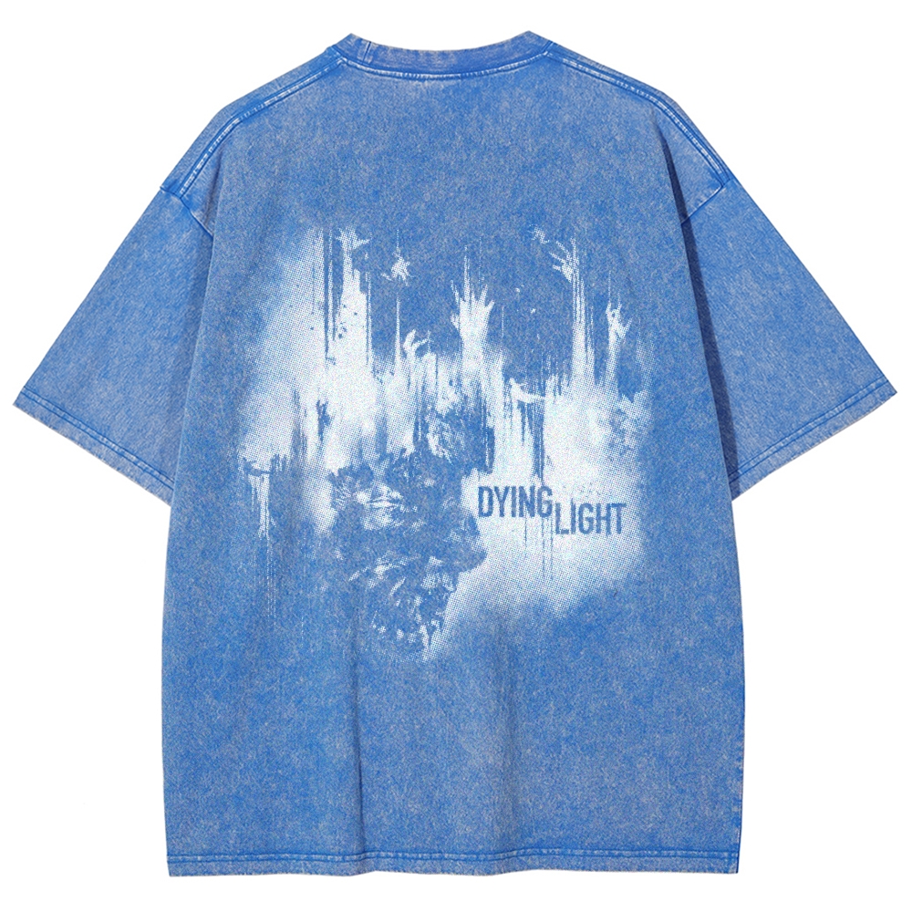 Dying Light Printed Unisex Washed T-Shirt