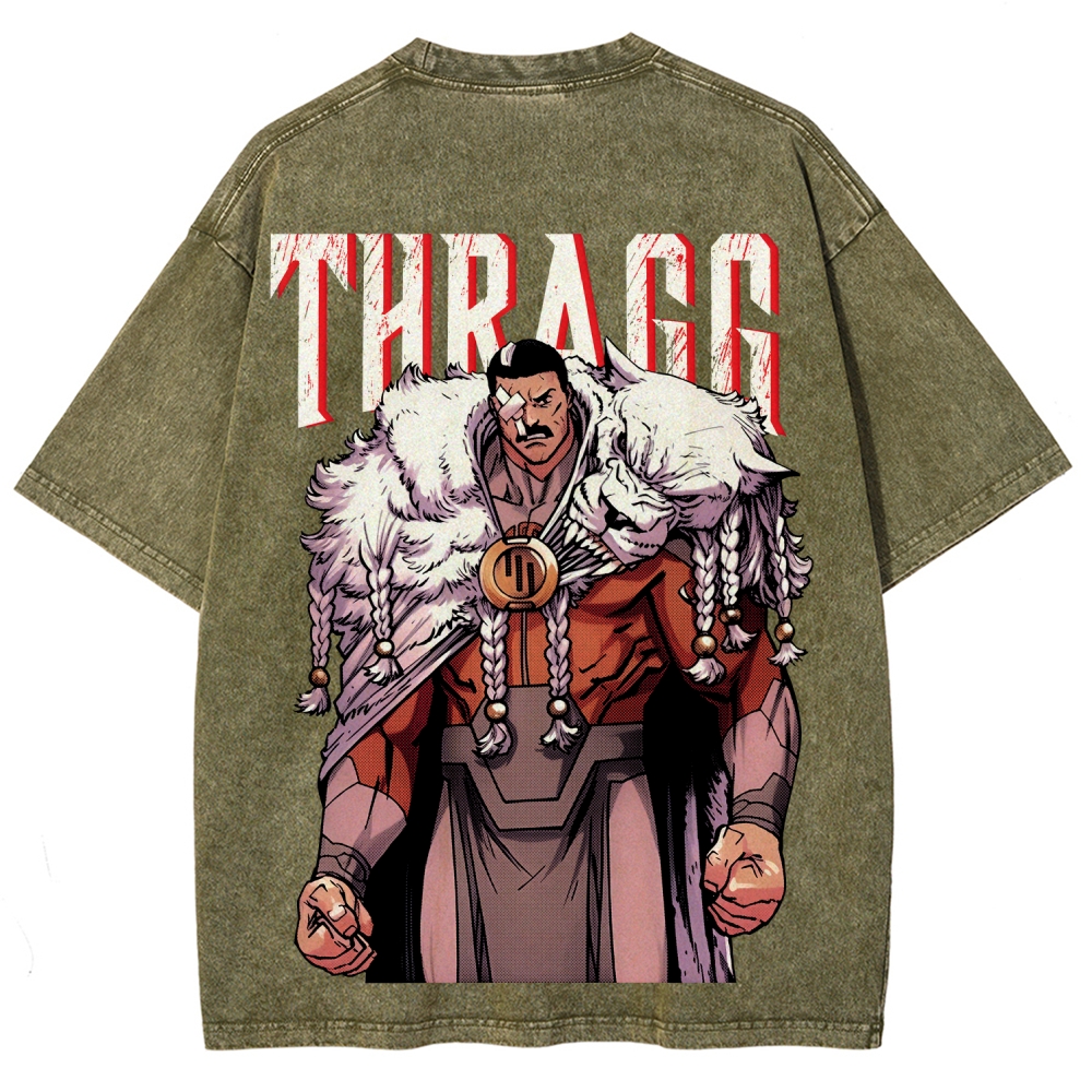 Thragg Invincible Printed Unisex Washed T-Shirt