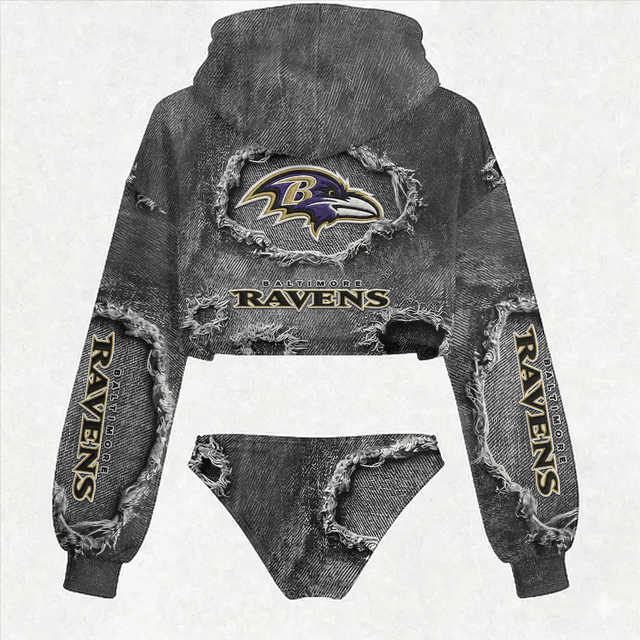 Baltimore Ravens Women's Hooded Thicken Suit Set