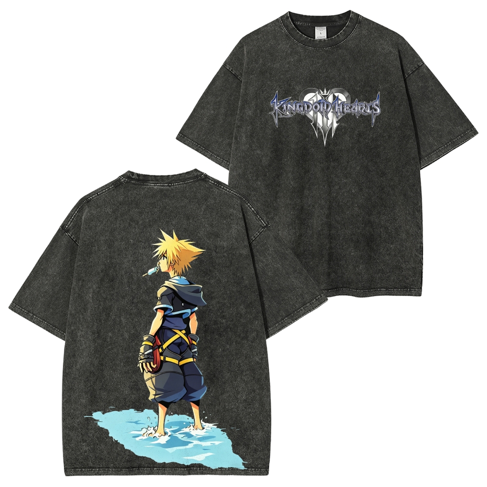 Kingdom Hearts Sora Printed Unisex Washed T-Shirt