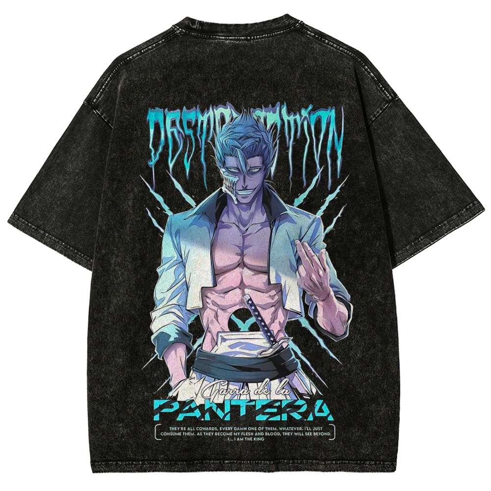 Bleach Printed Unisex Washed T-Shirt
